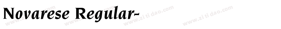 Novarese Regular字体转换